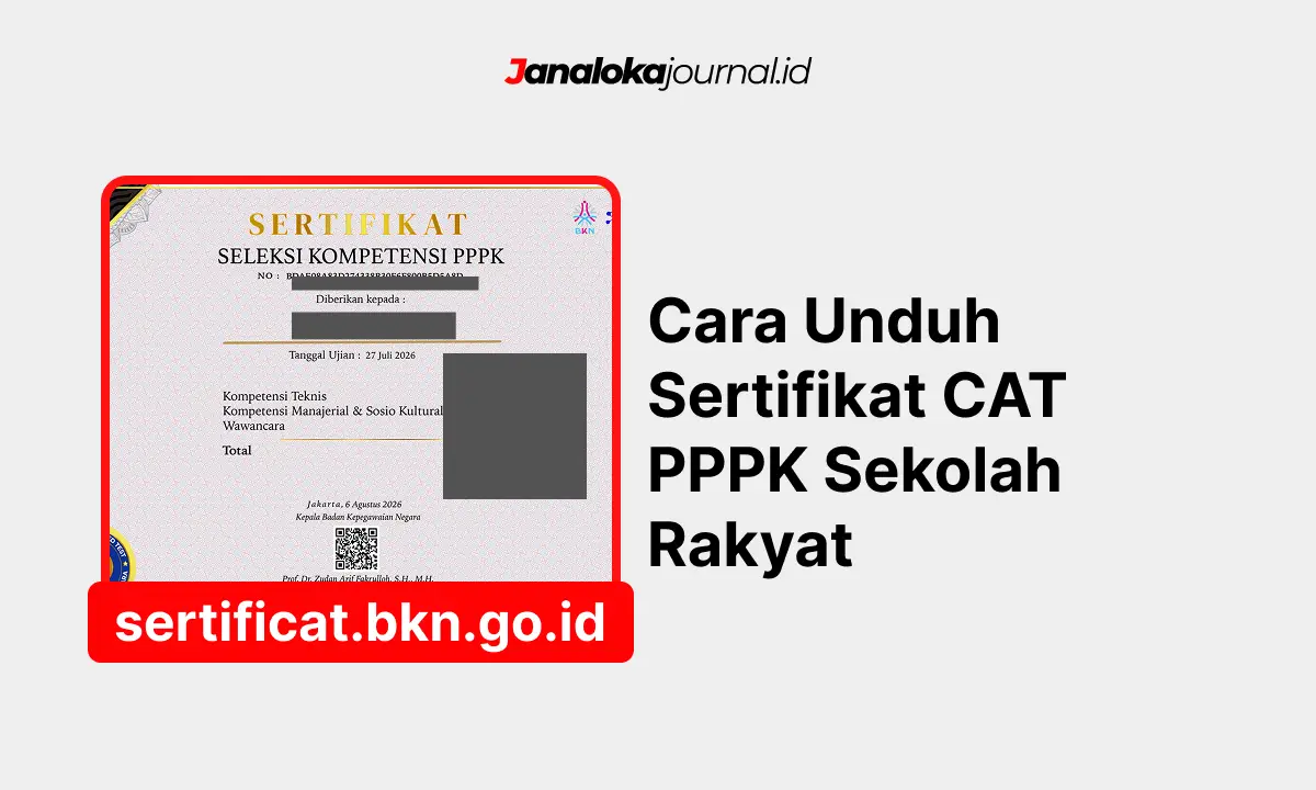 Cara Unduh Sertifikat CAT PPPK Sekolah Rakyat