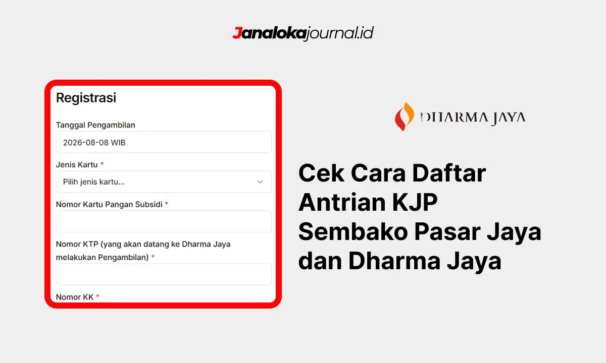 Cek Cara Daftar Antrian KJP Sembako Pasar Jaya dan Dharma Jaya