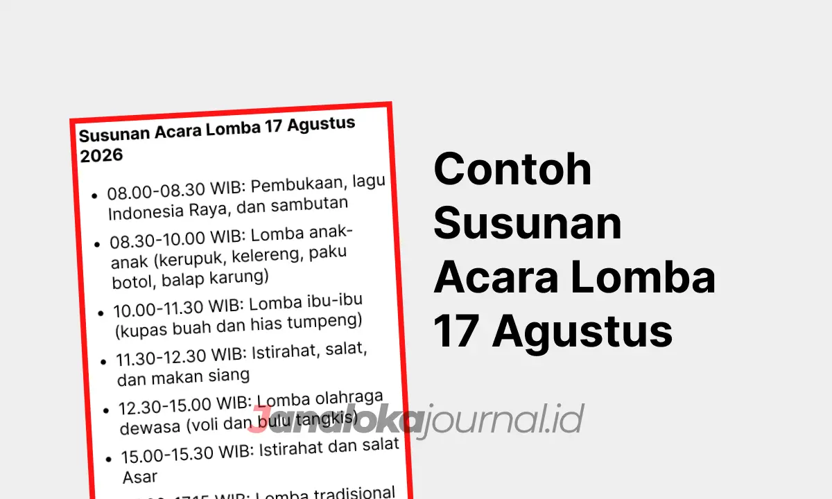 Contoh Susunan Acara Lomba 17 Agustus