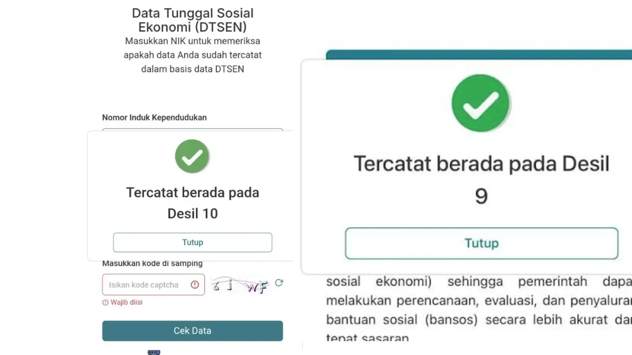 Desil 9 dan 10 DTSEN