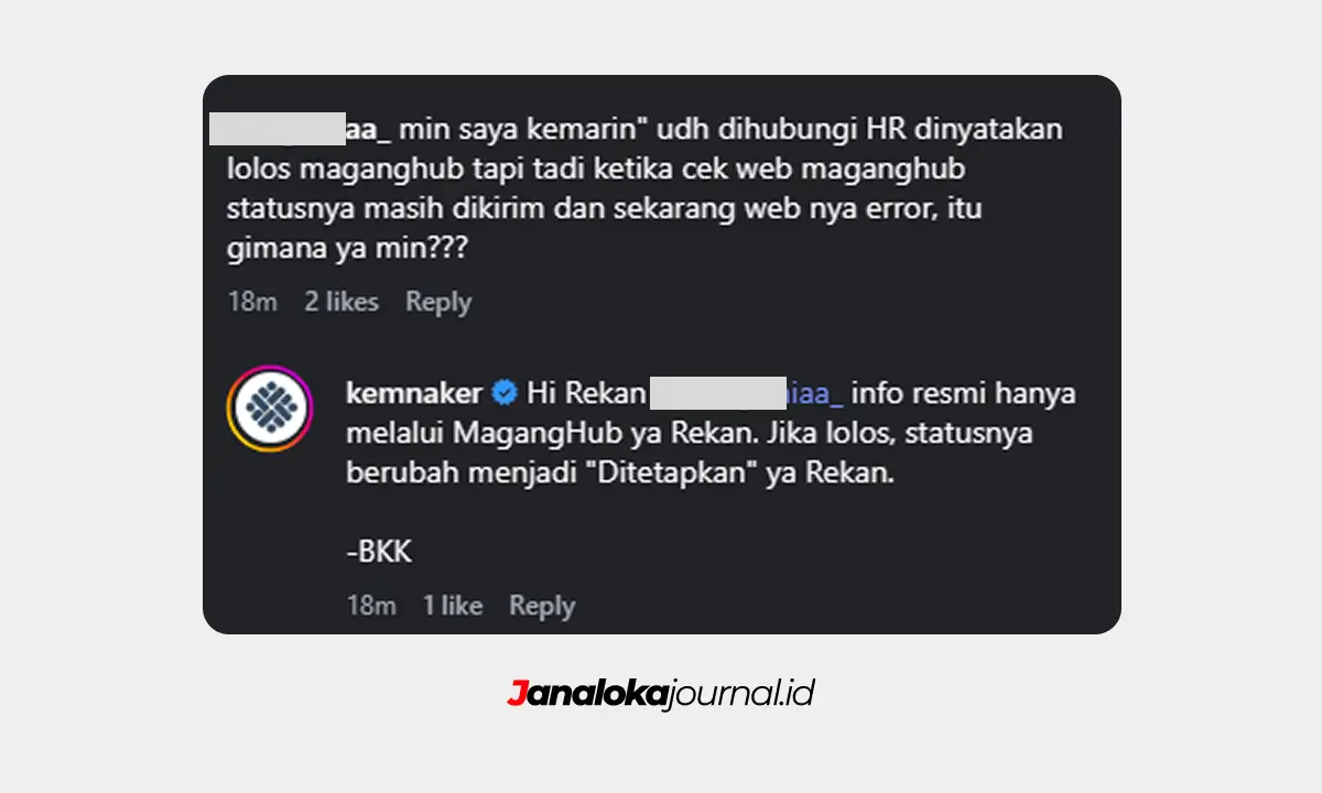 Status Ditetapkan Artinya Lolos Seleksi MagangHub