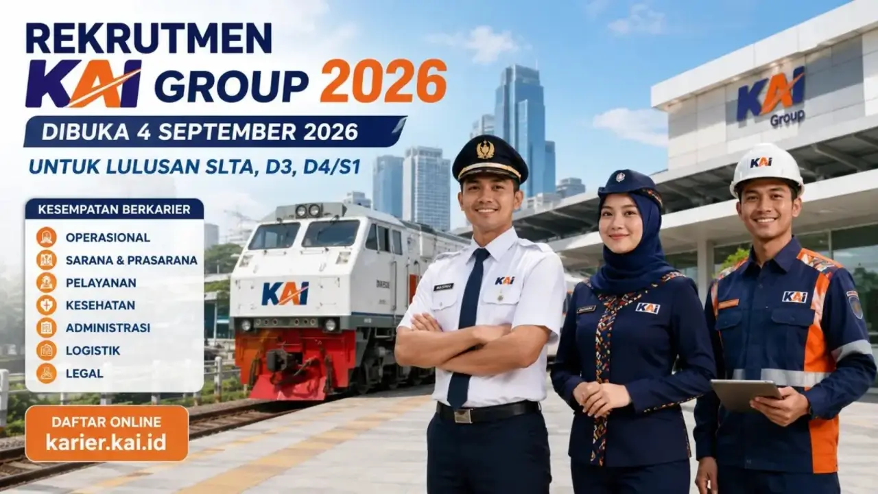 Rekrutmen KAI 2026 Dibuka di karier.kai.id: Cek Jadwal, Syarat dan Alur